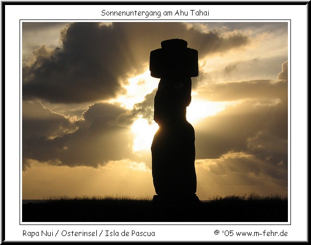 Ahu Tahai Sonnenuntergang