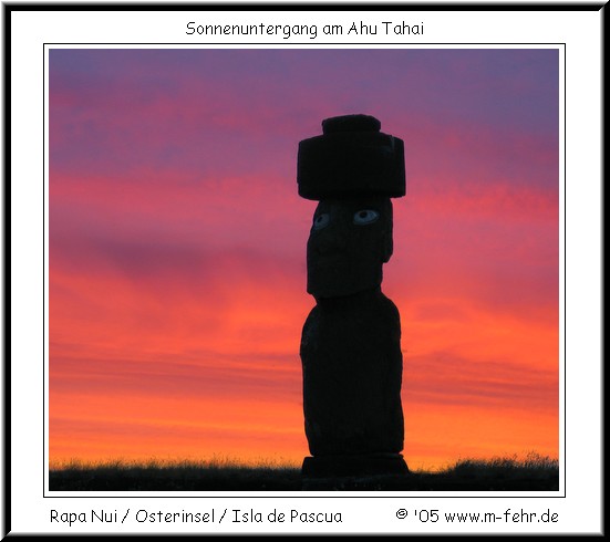 Ahu Tahai Sonnenuntergang