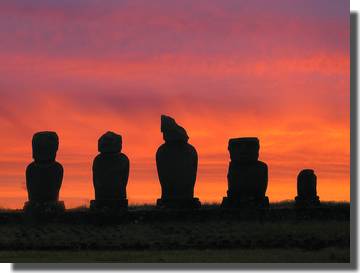 Ahu Tahai Sonnenuntergang