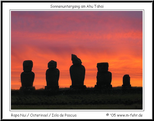 Ahu Tahai Sonnenuntergang
