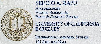 Visitenkarte von Sergio A. Rapu
